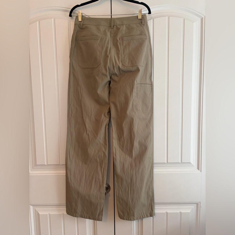 Theory Project Twill Cargo Khaki Pants Wide Leg Women's Size 6 - Picture 4 of 12